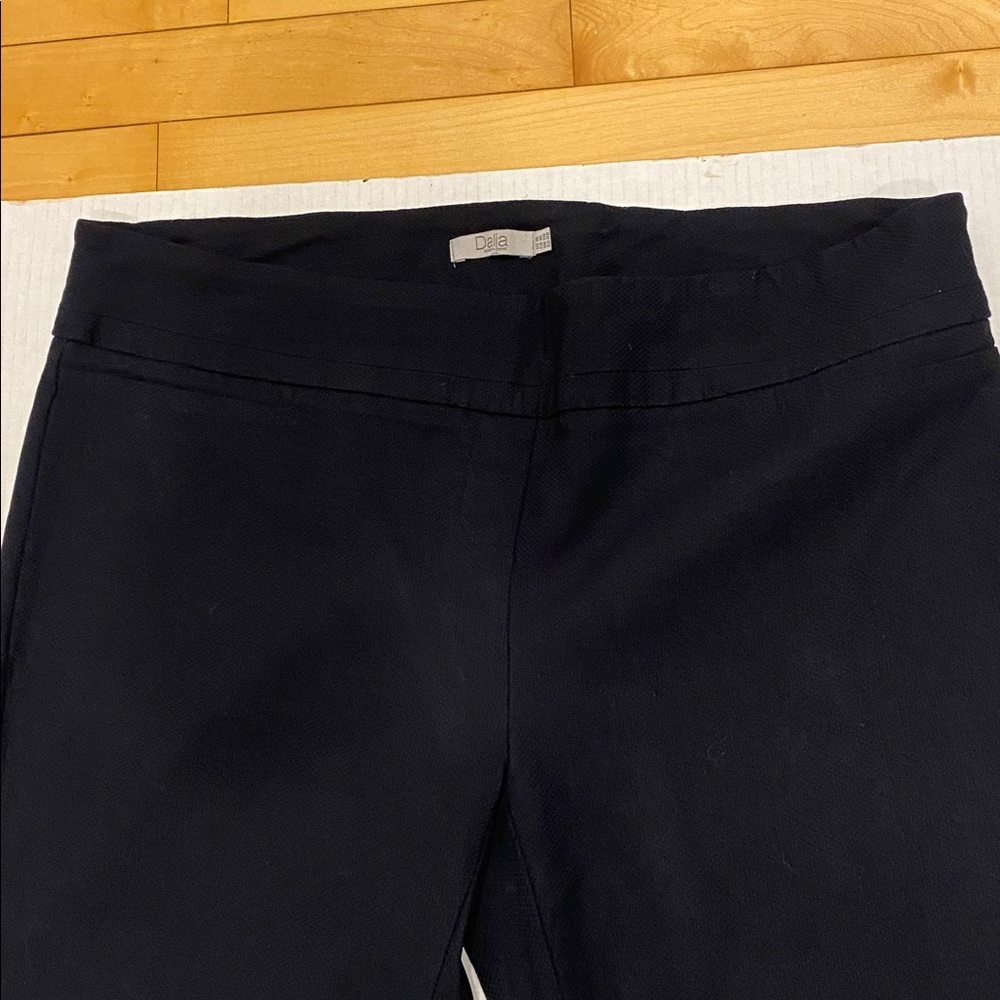 Dalia Black textured Pull-on stretchy Pants Size 16 - Picture 4 of 11